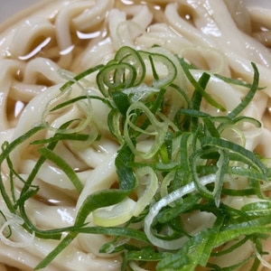 糖質ゼロ麺をおいしく！かけうどん＋生姜＆青ネギ♪